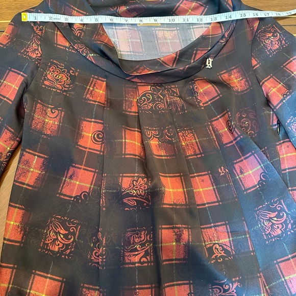 John Galliano Silk Dress | Elegant Plaid Print | Designer Luxury - Picture 6 of 16